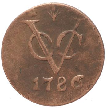 V.O.C. Gelderland  Duit 1786
