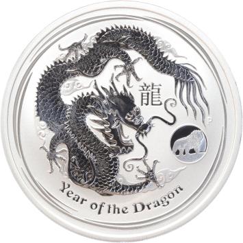 Australië Lunar 2 Draak 2012 Privy Leo 1 ounce silver