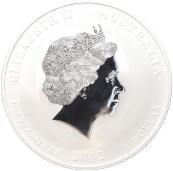 Australië Lunar 2 Draak 2012 Privy Leo 1 ounce silver