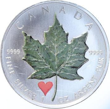 Canada Coloured Maple Leaf 2006 Privy Royal Flush 4 x 1 ounce silver