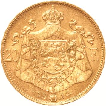 Belgium 20 Francs 1914 a dutch