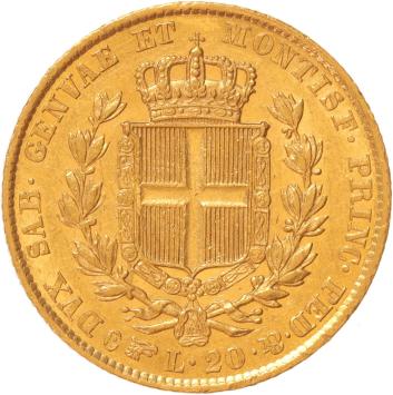 Italian States 20 lire 1847