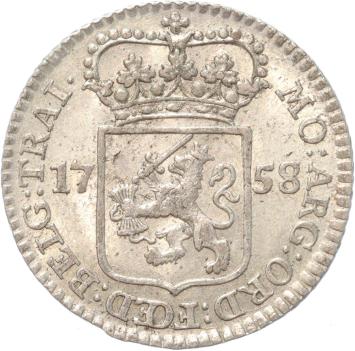 Utrecht Muntmeesterpenning of 1/4 gulden 1758
