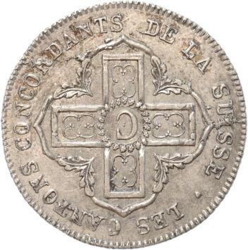 Switzerland Vaud 5 Batz silver 1729 A.UNC