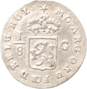 Bataafse Republiek 1/8 Scheepjesgulden 1802