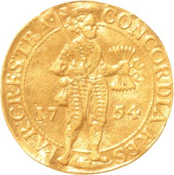 Utrecht Dubbele dukaat goud 1754