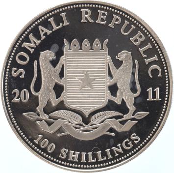 Somalië Olifant 2011 1 ounce silver