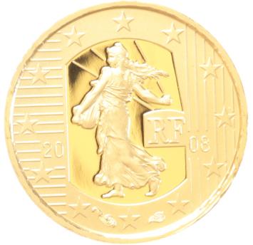Frankrijk 5 euro goud 2008 Zaaister 5e Republiek