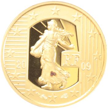 Frankrijk 5 euro goud 2009 Zaaister Mensenrechten