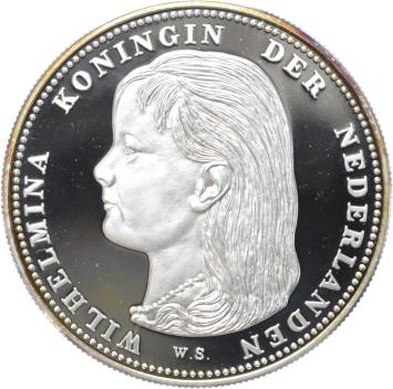 Replica 1 Gulden 1896 Wilhelmina in Zilver