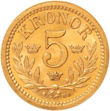 Sweden 5 kroner 1899