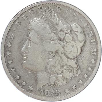 USA Morgan 1 dollar silver 1878s F/VF