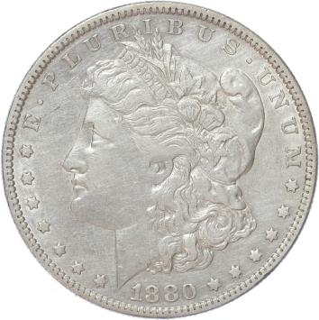 USA Morgan 1 dollar silver 1880o XF
