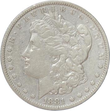 USA Morgan 1 dollar silver 1881o VF/XF