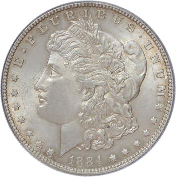 USA Morgan 1 dollar silver 1884 UNC