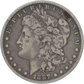 USA Morgan 1 dollar silver 1887o F/VF