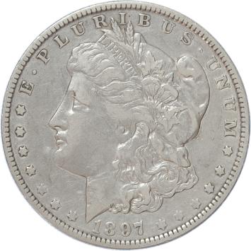 USA Morgan 1 dollar silver 1897o VF+