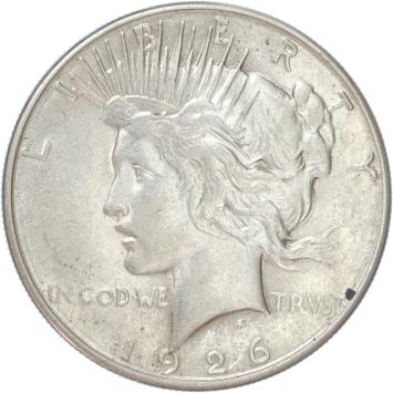 USA Peace 1 Dollar silver 1926s XF+