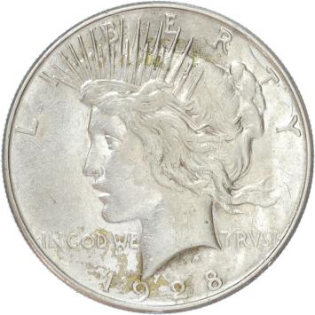 USA Peace 1 Dollar silver 1928s XF+