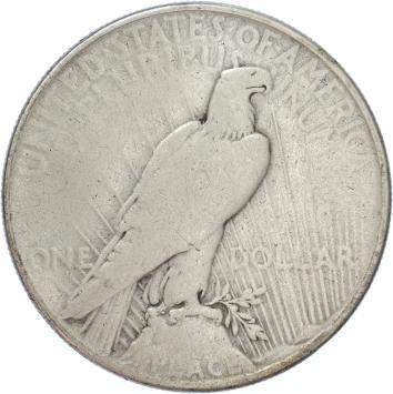 USA Peace 1 Dollar silver 1934 F/VF