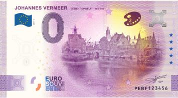 0 Euro biljet Nederland 2021 - Vermeer Gezicht op Delft LIMITED EDITION FIP#40