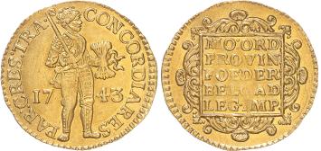 Utrecht Nederlandse dukaat goud 1743