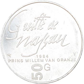Nederland 50 gulden zilver Beatrix 50 ex.