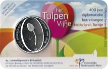 Tulpenmunt 5 Euro 2012 verzilverd BU