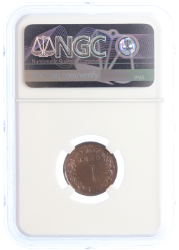 Netherlands Koningin Wilhelmina 1 cent 1901g MS64 RB