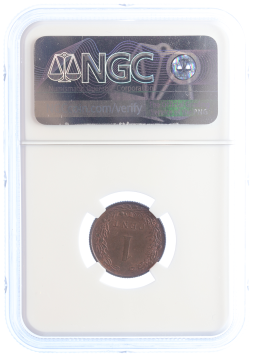 Netherlands Koningin Wilhelmina 1 cent 1905 MS64 BN