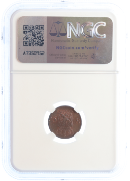 Netherlands Koning Willem I 1/2 cent 1822U a MS65 BN