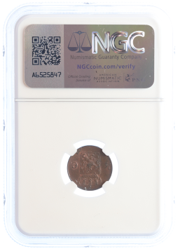 Netherlands Koning Willem III 1/2 cent 1876 MS64 BN