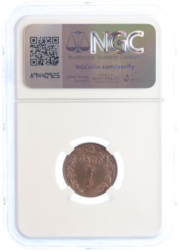 Netherlands Koning Willem III 1 cent 1882 MS64 BN
