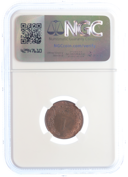 Netherlands Koningin Wilhelmina 1 cent 1901k MS64 RB