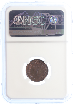 Netherlands Koning Willem III 1 cent 1877” MS63 BN