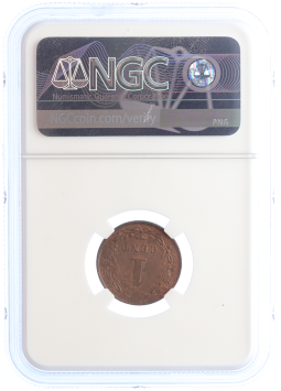 Netherlands Koning Willem III 1 cent 1884 MS62 BN