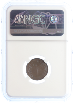 Netherlands Koningin Wilhelmina 1 cent 1904 MS64 BN