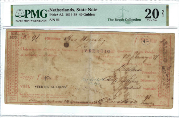 40 Gulden 1814 Roodborstje 90-1