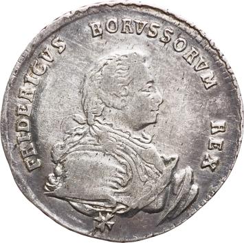 German states Prussia 1/4 Thaler 1750 A silver VF