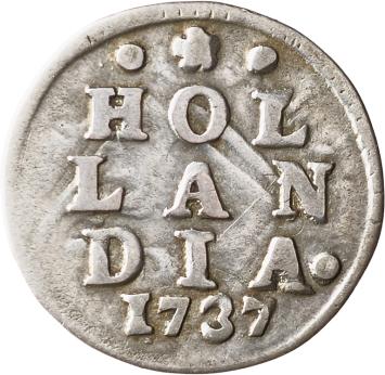 Holland Dubbele wapenstuiver 1737/36