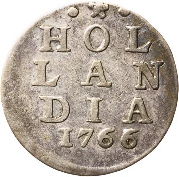 Holland Dubbele wapenstuiver 1766/61