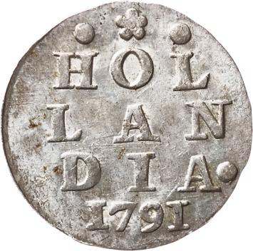 Holland Dubbele wapenstuiver 1791