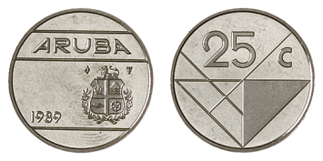 25 Cent Aruba BU/FDC