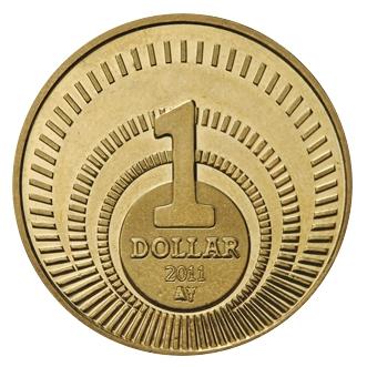 1 Dollar 2011 Zonsopkomst BES UNC