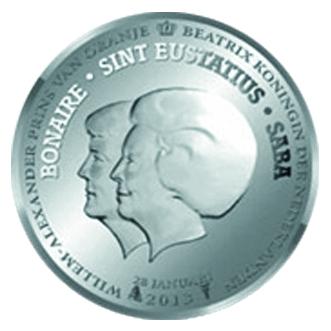 1 Dollar 2013 Inhuldiging BES Proof zilver