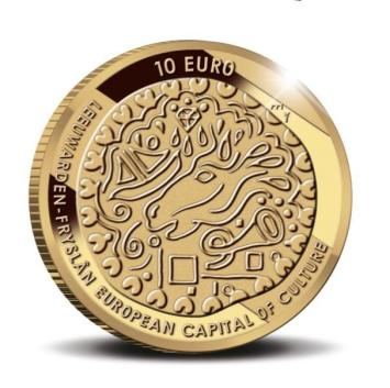 Leeuwarden 10 euro goud 2018 herdenkingsmunt proof