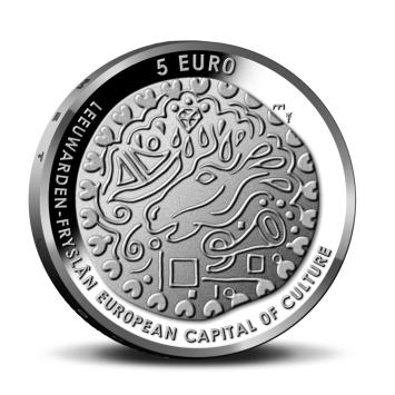 Leeuwarden 5 euro verzilverd 2018 herdenkingsmunt UNC