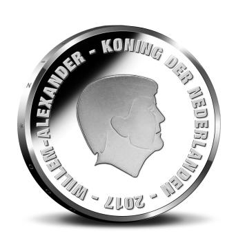 Johan Cruijff Vijfje 2017 Kleurset herdenkingsmunten zilver