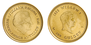 100 Gulden 1978 Willem I Nederlandse Antillen Prooflike