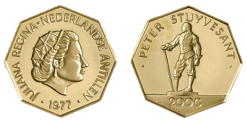 200 Gulden 1977 Peter Stuyvesant Nederlandse Antillen Proof